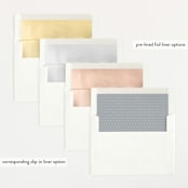 "Simple Emphasis" - Birth Announcements in Cloud by Carolyn MacLaren - Envelope Liner Options