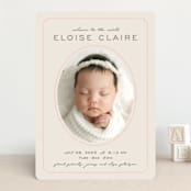 "Prim" - Birth Announcements in Petal by Melissa Egan of Pistols - Front