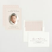 "Prim" - Birth Announcements in Petal by Melissa Egan of Pistols - Assembled
