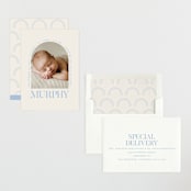 "Type Arch" - Birth Announcements in Bluebird Day by Baumbirdy - Assembled