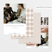"Edgy" - Birth Announcements in Snow by Pixel and Hank - Back of Card Options
