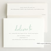 "Scripted" - Birth Announcements in Snow by Sara Hicks Malone - FREE Recipient Addressing