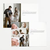 "Squiggle bow" - Birth Announcements in Peony by Creo Study - Interior Options