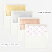 "Squiggle bow" - Birth Announcements in Peony by Creo Study - Envelope Liner Options