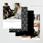 "Clean Lines" - Birth Announcements in Blackboard by Amy Payne - Back of Card Options
