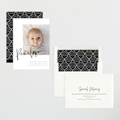"Clean Lines" - Birth Announcements in Blackboard by Amy Payne - Assembled
