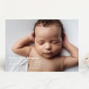 "certified cute" - Birth Announcements in Snow by Sara Hicks Malone - Front