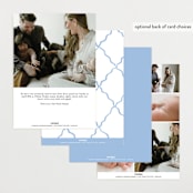 "handdrawn wavy frame" - Birth Announcements in Dusty Blue by Cass Loh - Back of Card Options