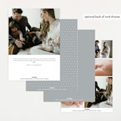 "Simple Emphasis" - Birth Announcements in Cloud by Carolyn MacLaren - Back of Card Options