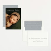 "Simple Emphasis" - Birth Announcements in Cloud by Carolyn MacLaren - Assembled