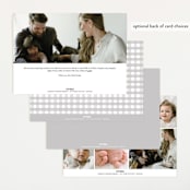 "in name only" - Birth Announcements in Whipped Cream by Jennifer Wick - Back of Card Options