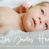 "Cuddle" - Birth Announcements in Cloud by Susan Asbill - Detail