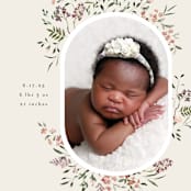 "Wildflower" - Birth Announcements in Eggshell by Itsy Belle Studio - Detail