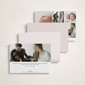 "Monogram Block" - Birth Announcements in Blush by Robert and Stella - Back of Card Options