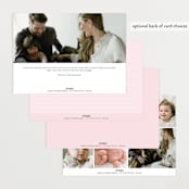 "Simply Serene" - Birth Announcements in Blush by Lauren Chism - Back of Card Options