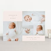 "Modern Collection" - Birth Announcements in Blush by Carolyn MacLaren - Front