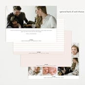"Modern Collection" - Birth Announcements in Blush by Carolyn MacLaren - Back of Card Options