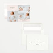 "Modern Collection" - Birth Announcements in Blush by Carolyn MacLaren - Assembled