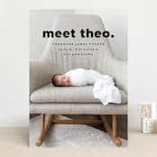 "Simple Statement" - Birth Announcements in Onyx by Erica Krystek - Front