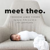 "Simple Statement" - Birth Announcements in Onyx by Erica Krystek - Detail