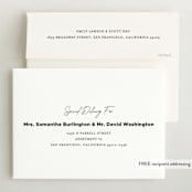 "Simple Statement" - Birth Announcements in Onyx by Erica Krystek - FREE Recipient Addressing