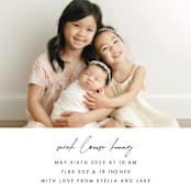 "Camellia" - Birth Announcements in Camellia by Blustery August - Detail