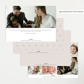 "Vintage" - Birth Announcements in Fog by Sara Hicks Malone - Back of Card Options