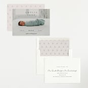 "Vintage" - Birth Announcements in Fog by Sara Hicks Malone - Assembled