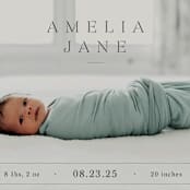"Vintage" - Birth Announcements in Fog by Sara Hicks Malone - Detail