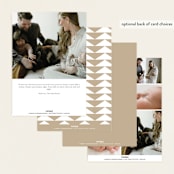 "Stacked Name" - Birth Announcements in Cloud by Alethea and Ruth - Back of Card Options