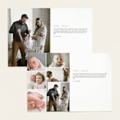 "Stacked Name" - Birth Announcements in Cloud by Alethea and Ruth - Interior Options