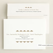 "Stacked Name" - Birth Announcements in Cloud by Alethea and Ruth - FREE Recipient Addressing