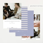 "Scallops" - Birth Announcements in Periwinkle by Laura Hankins - Back of Card Options