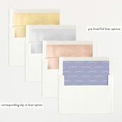 "Scallops" - Birth Announcements in Periwinkle by Laura Hankins - Envelope Liner Options