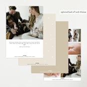"Modern Meet" - Birth Announcements in Linen by Erica Krystek - Back of Card Options