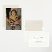 "Modern Meet" - Birth Announcements in Linen by Erica Krystek - Assembled