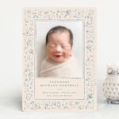 "Iconic bebe" - Birth Announcements in Bluebird by Creo Study - Front