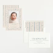 "Iconic bebe" - Birth Announcements in Bluebird by Creo Study - Assembled