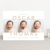"Trio Overlay" - Birth Announcements in Sand by Carolyn MacLaren - Front