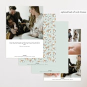 "Spring Gardens" - Birth Announcements in Mojito by Sherley Ferreira - Back of Card Options