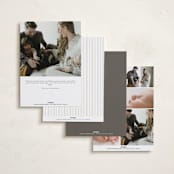"Simply Lovely" - Birth Announcements in Pearl by Pixel and Hank - Back of Card Options