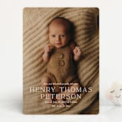 "Refined" - Birth Announcements in Powder by Melissa Egan of Pistols - Front
