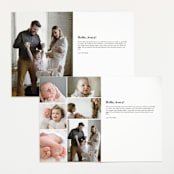 "Refined" - Birth Announcements in Powder by Melissa Egan of Pistols - Interior Options