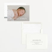 "Baby Classic" - Birth Announcements in Cloud by Carolyn MacLaren - Assembled