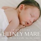 "Baby Classic" - Birth Announcements in Cloud by Carolyn MacLaren - Detail