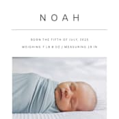 "Noah" - Birth Announcements in Cotton by Ani Somi - Detail