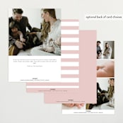 "Camber" - Birth Announcements in Cotton Candy by Jessica Williams - Back of Card Options