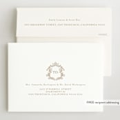 "Crested" - Birth Announcements in Fawn by mo kelley - FREE Recipient Addressing