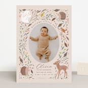 "Little Friends" - Birth Announcements in Buttercream by Vera Lim - Front