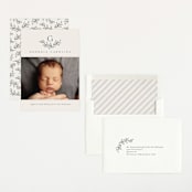 "Laurel Crest" - Birth Announcements in Muslin by Jessica Williams - Assembled